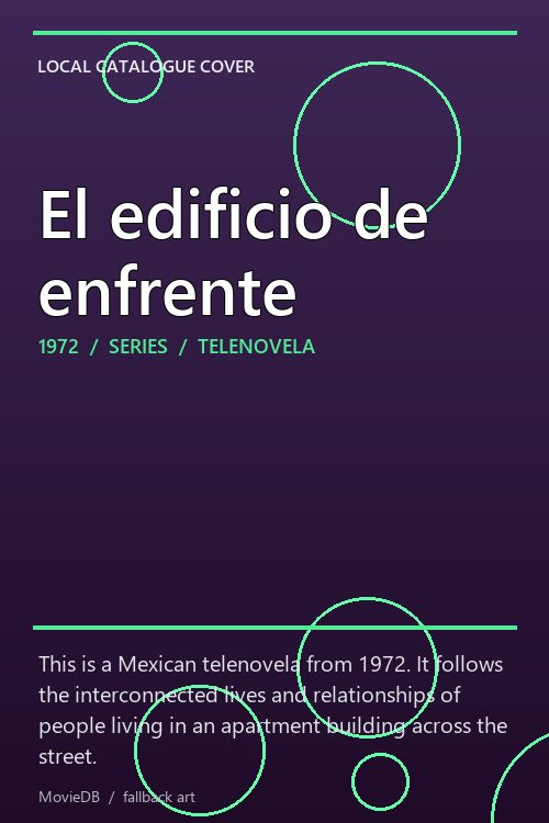 El edificio de enfrente poster