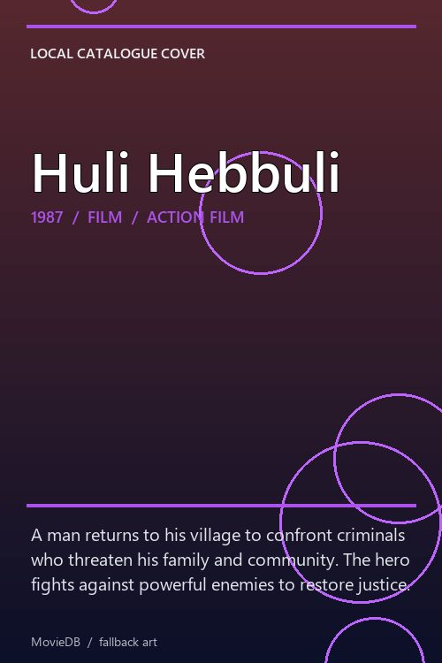 Huli Hebbuli poster