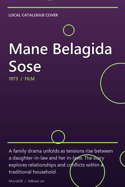 Mane Belagida Sose poster