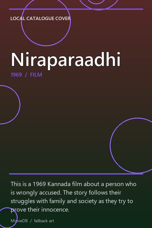 Niraparaadhi poster