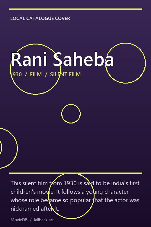 Rani Saheba poster