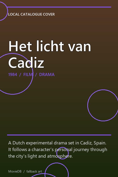 Het licht van Cadiz poster