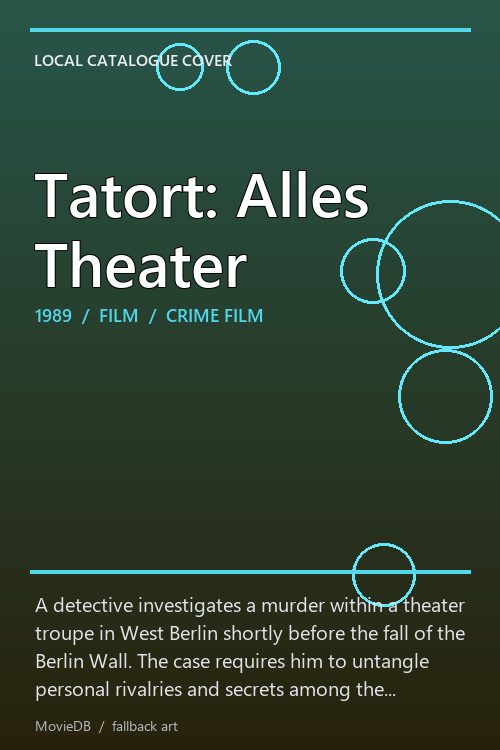 Tatort: Alles Theater poster