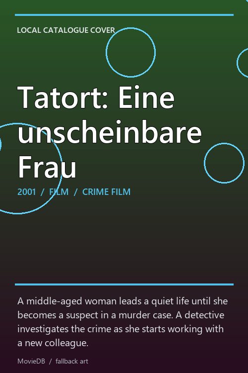 Tatort: Eine unscheinbare Frau poster