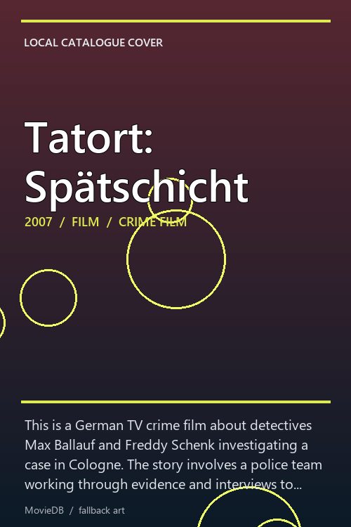 Tatort: Spätschicht poster