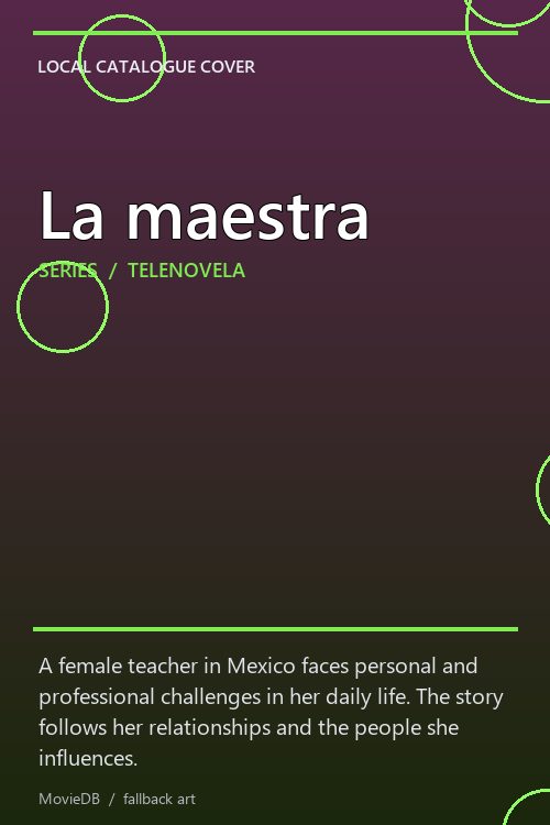 La maestra poster
