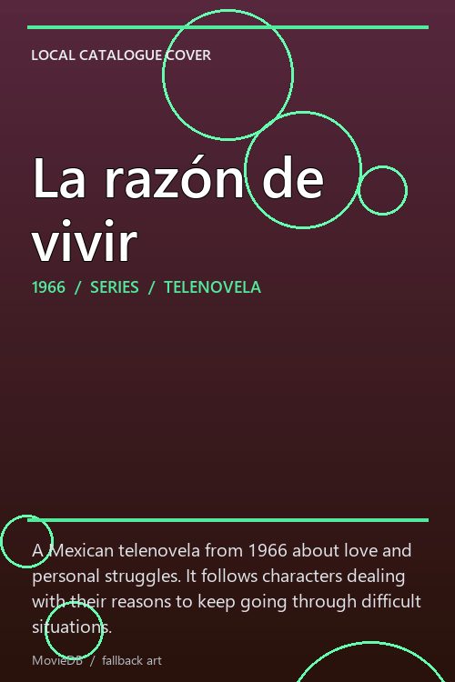 La razón de vivir poster