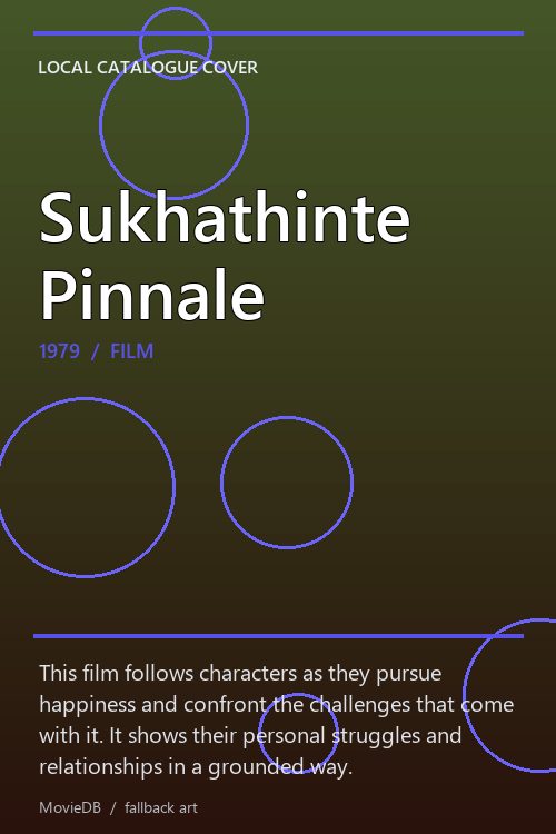 Sukhathinte Pinnale poster