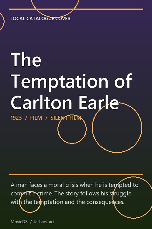 The Temptation of Carlton Earle poster