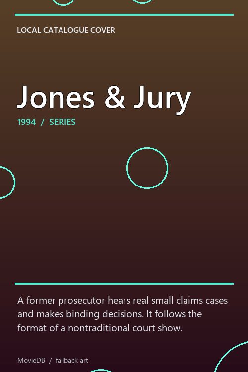 Jones & Jury poster
