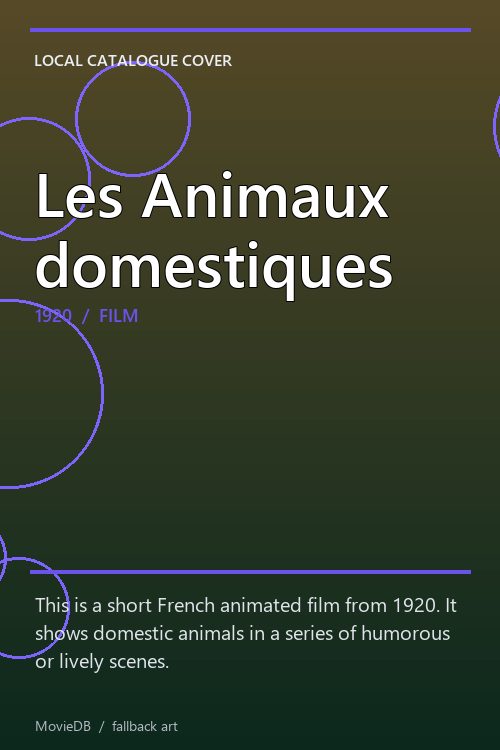 Les Animaux domestiques poster