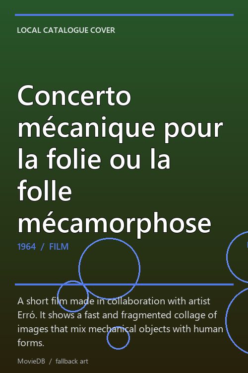 Concerto mécanique pour la folie ou la folle mécamorphose poster