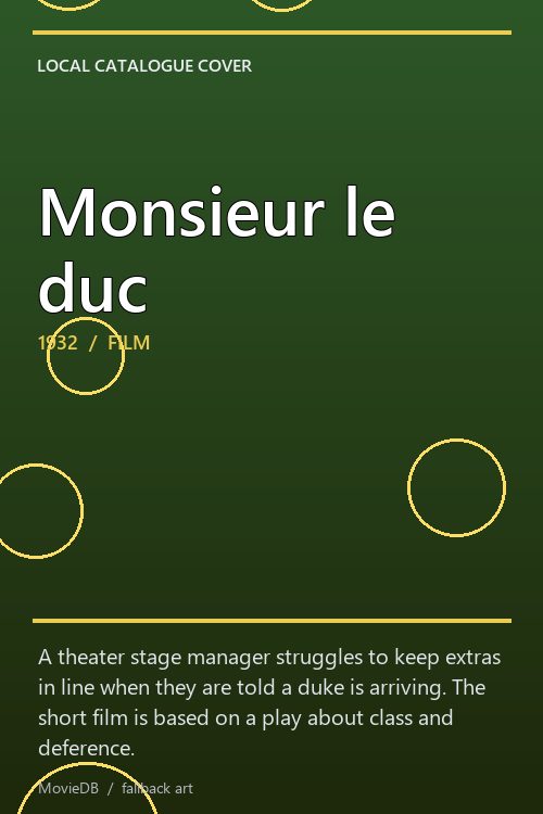 Monsieur le duc poster