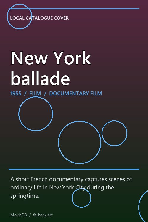 New York ballade poster