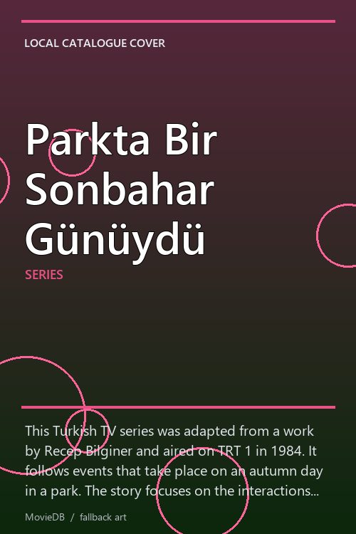 Parkta Bir Sonbahar Günüydü poster