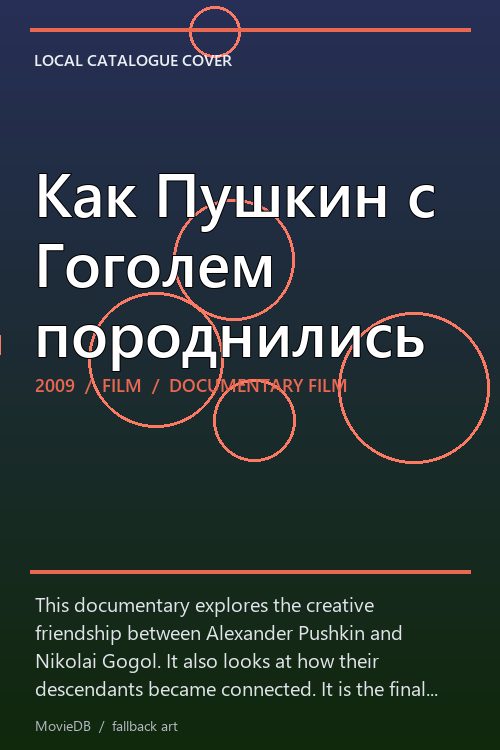Как Пушкин с Гоголем породнились poster