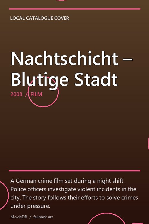 Nachtschicht – Blutige Stadt poster