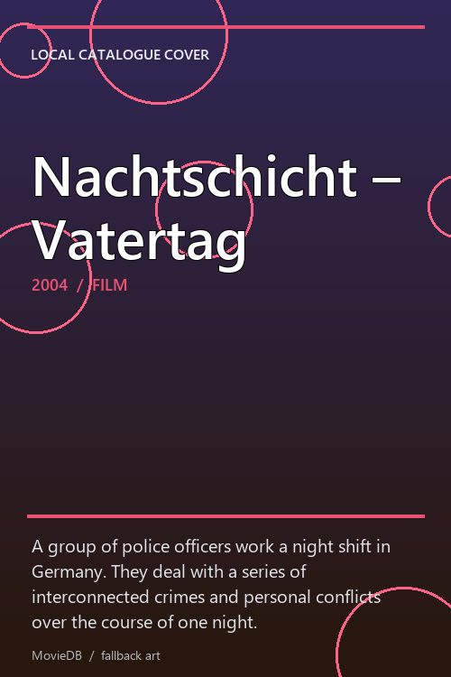Nachtschicht – Vatertag poster