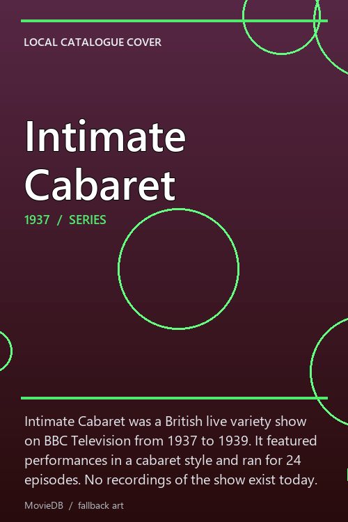 Intimate Cabaret poster
