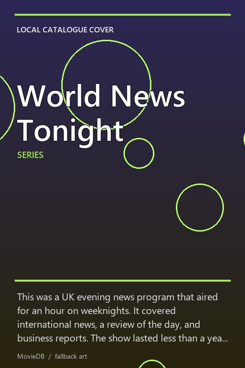 World News Tonight poster