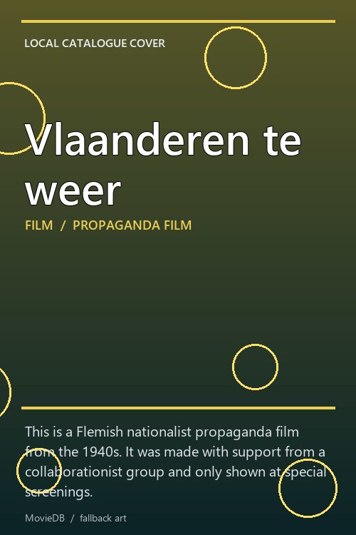 Vlaanderen te weer poster