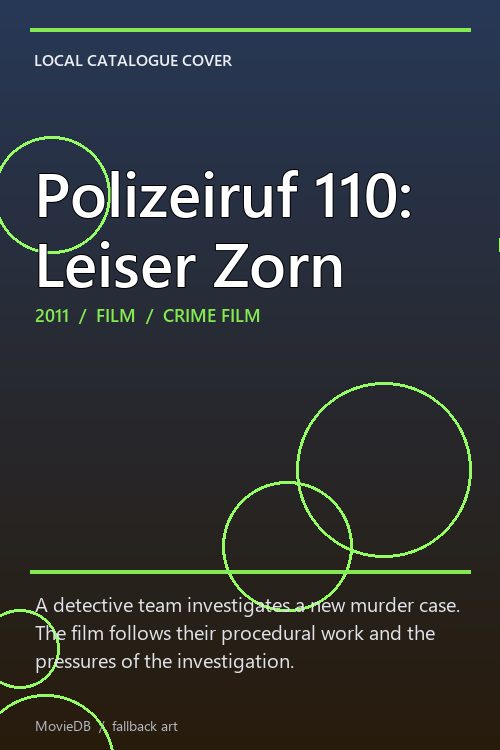 Polizeiruf 110: Leiser Zorn poster