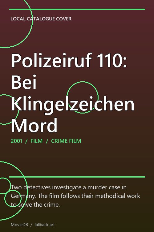 Polizeiruf 110: Bei Klingelzeichen Mord poster