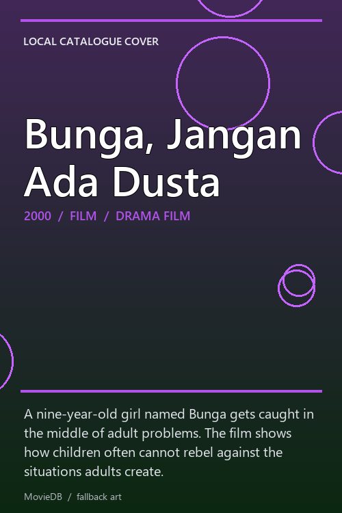 Bunga, Jangan Ada Dusta poster