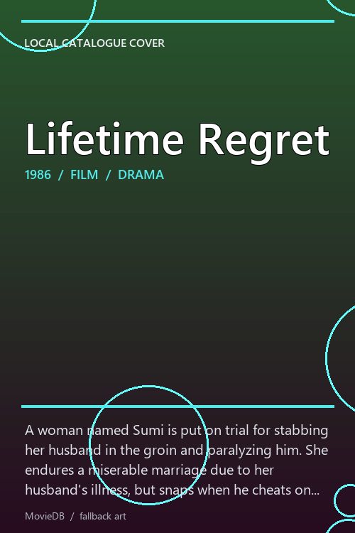 Lifetime Regret poster
