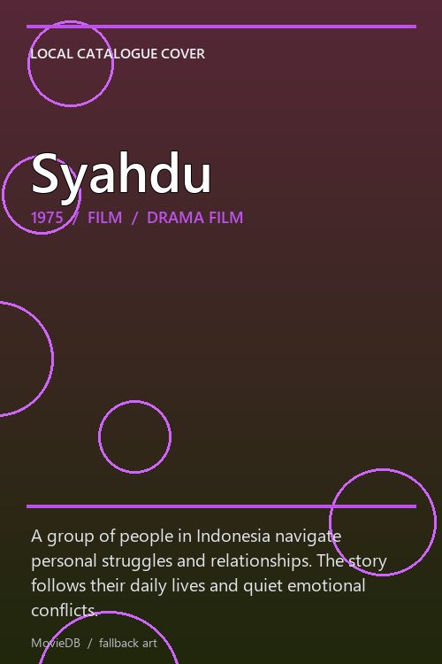 Syahdu poster