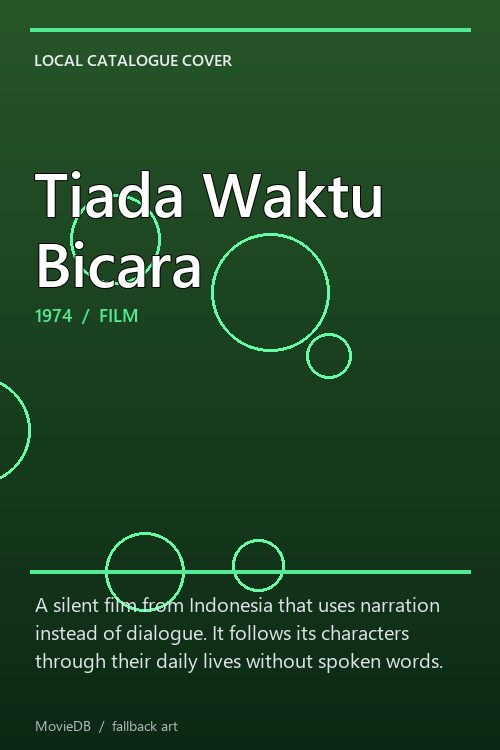 Tiada Waktu Bicara poster
