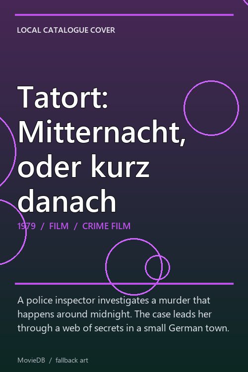 Tatort: Mitternacht, oder kurz danach poster