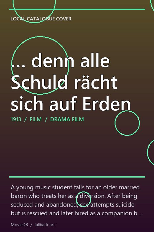 … denn alle Schuld rächt sich auf Erden poster