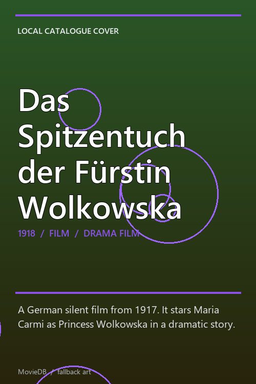 Das Spitzentuch der Fürstin Wolkowska poster