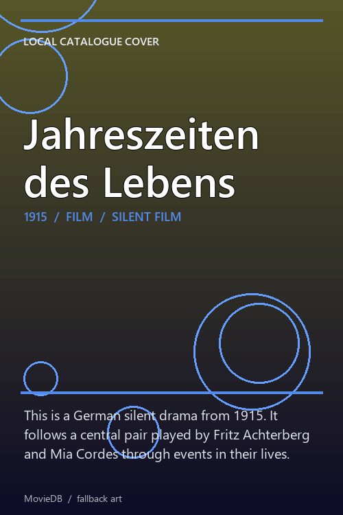 Jahreszeiten des Lebens poster