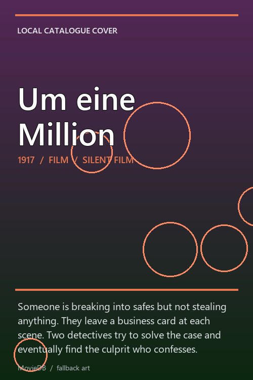 Um eine Million poster