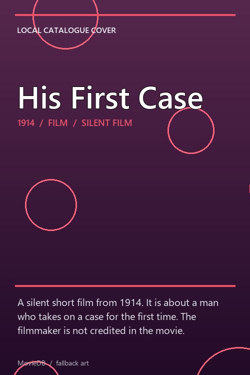 His First Case poster