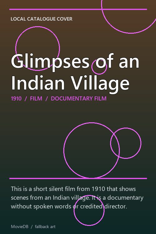 Glimpses of an Indian Village poster