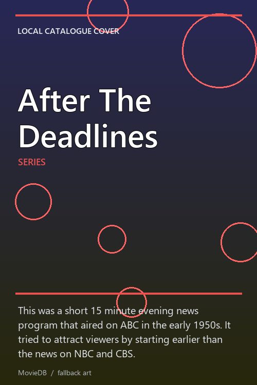 After The Deadlines poster