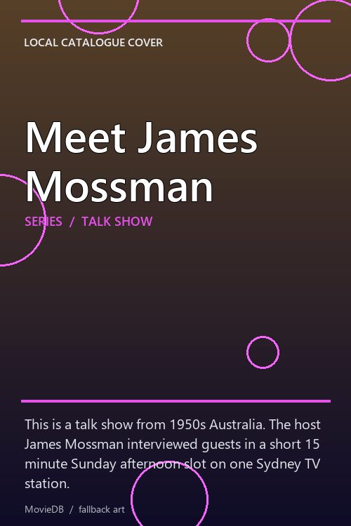 Meet James Mossman poster