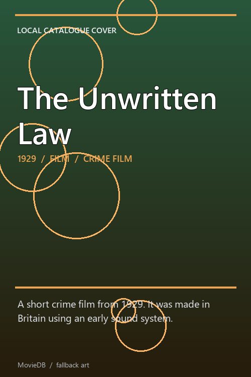 The Unwritten Law poster