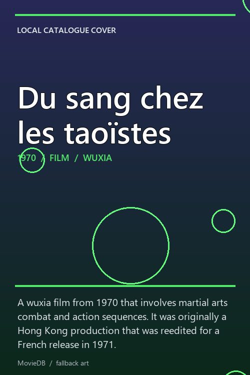 Du sang chez les taoïstes poster