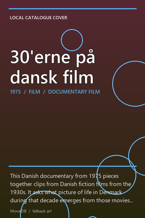 30'erne på dansk film poster