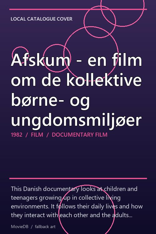 Afskum - en film om de kollektive børne- og ungdomsmiljøer poster