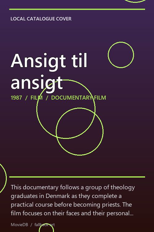 Ansigt til ansigt poster