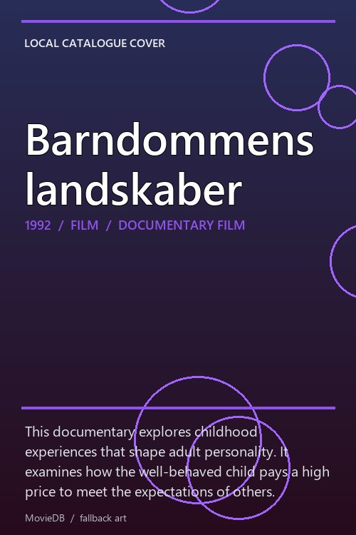 Barndommens landskaber poster