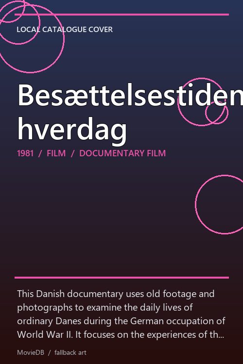 Besættelsestidens hverdag poster