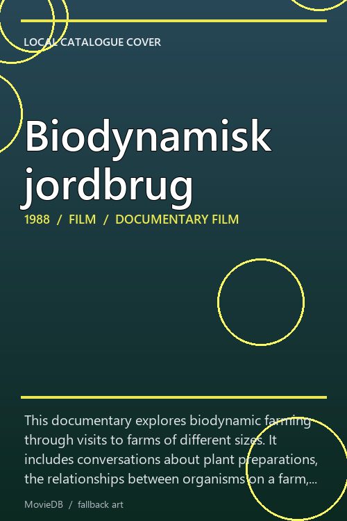 Biodynamisk jordbrug poster