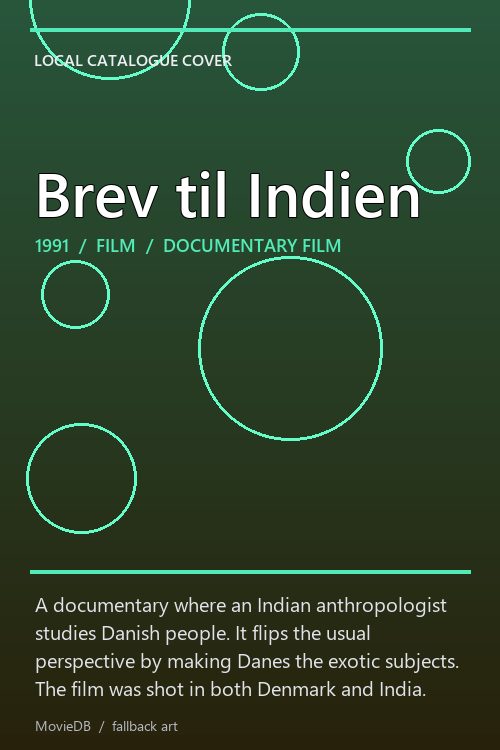 Brev til Indien poster