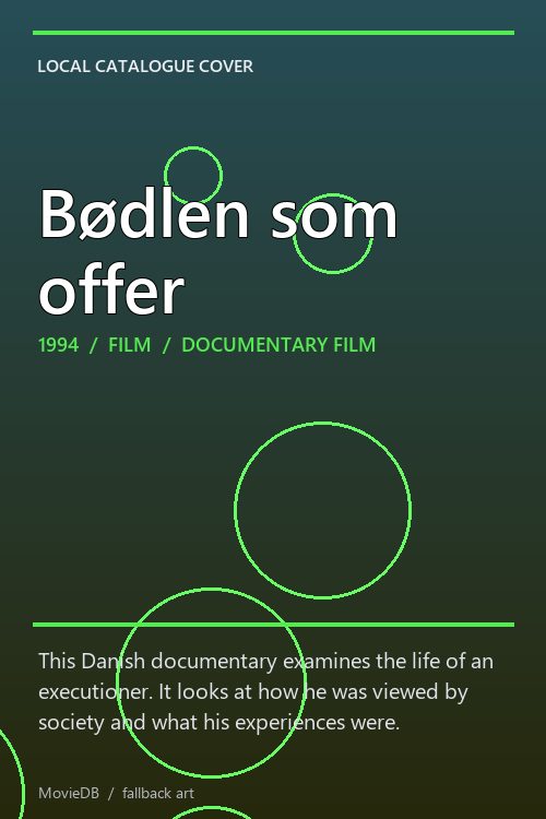 Bødlen som offer poster